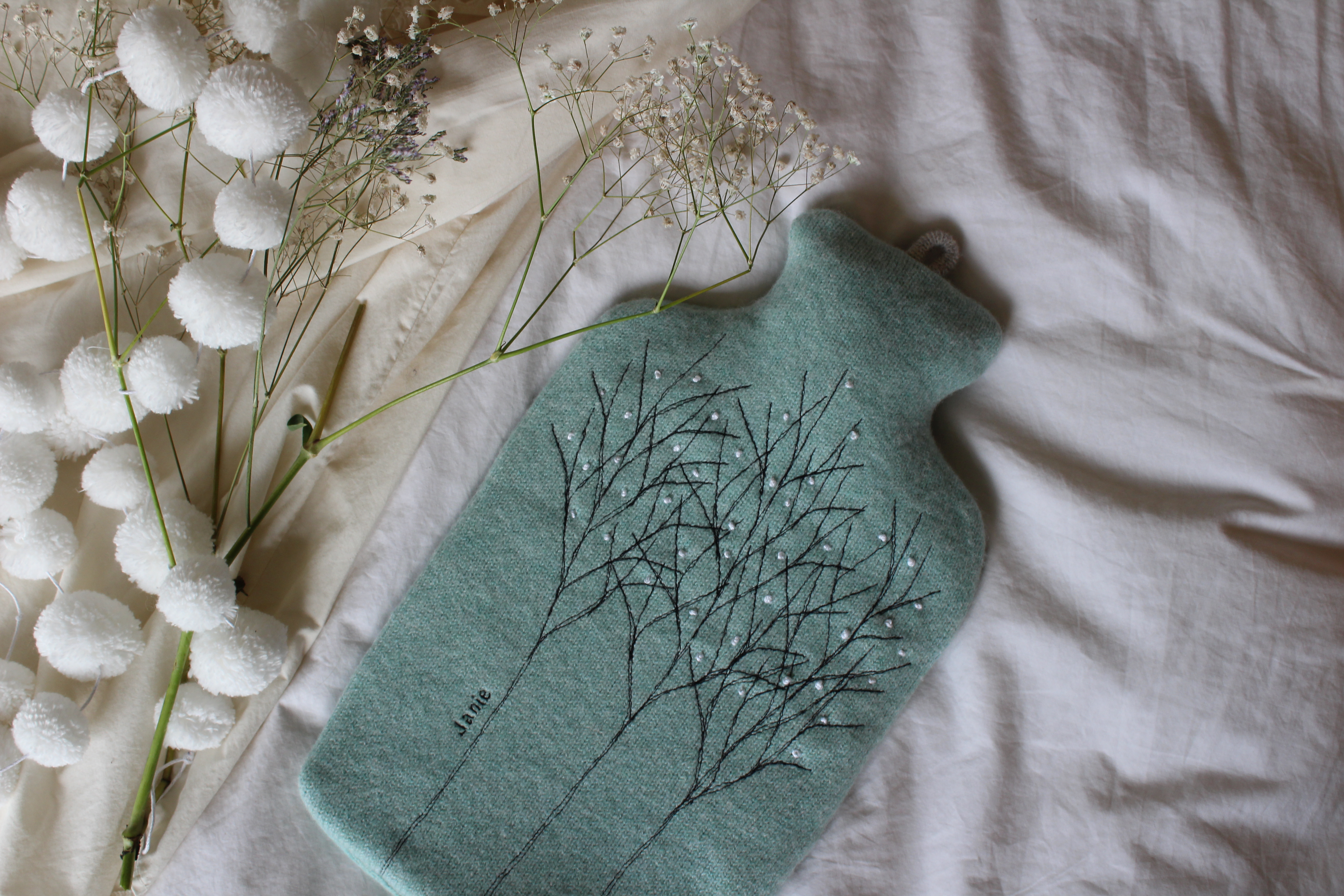 Treeline hot water bottle 2 L Jade green - Image 2