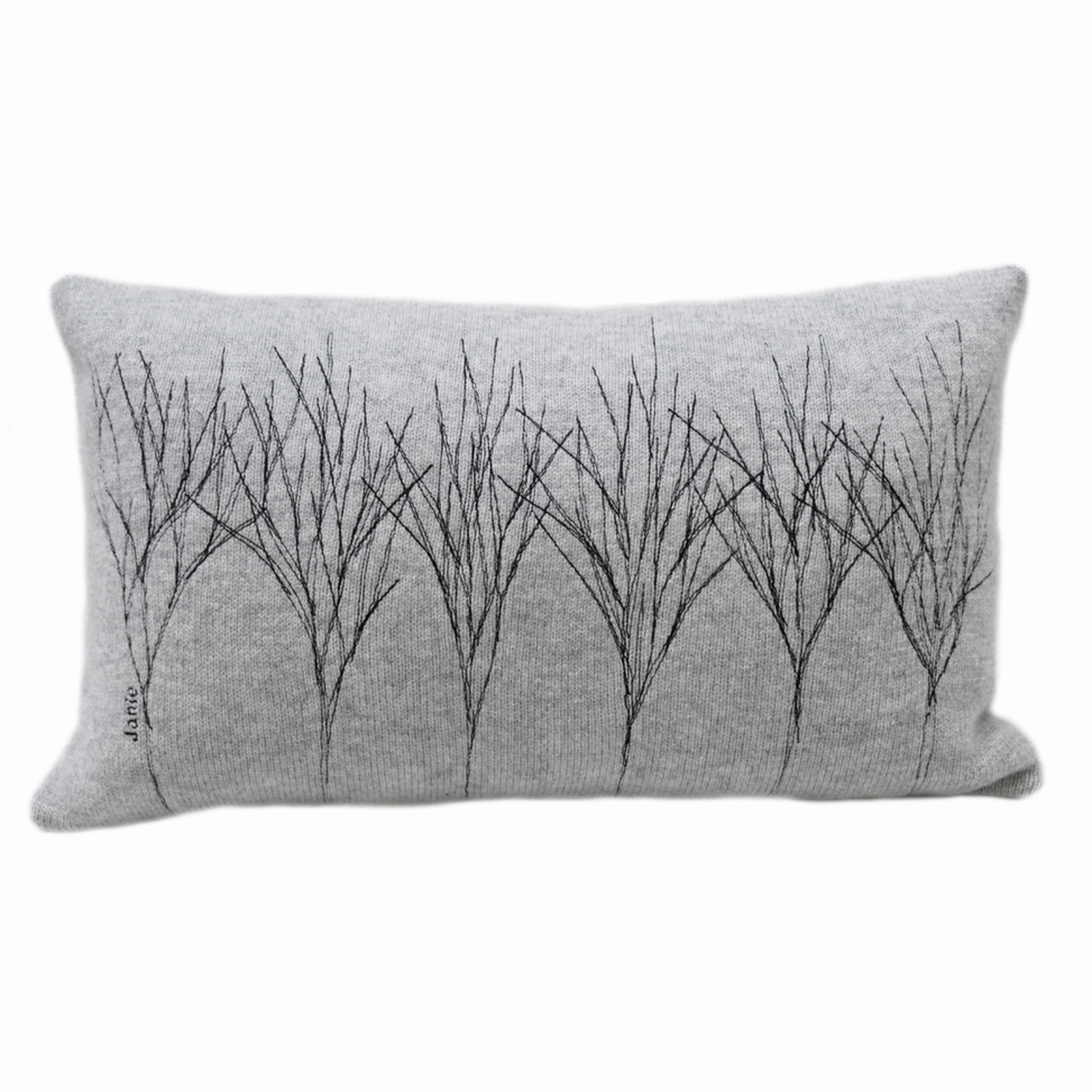A Treeline cushion soft ash grey