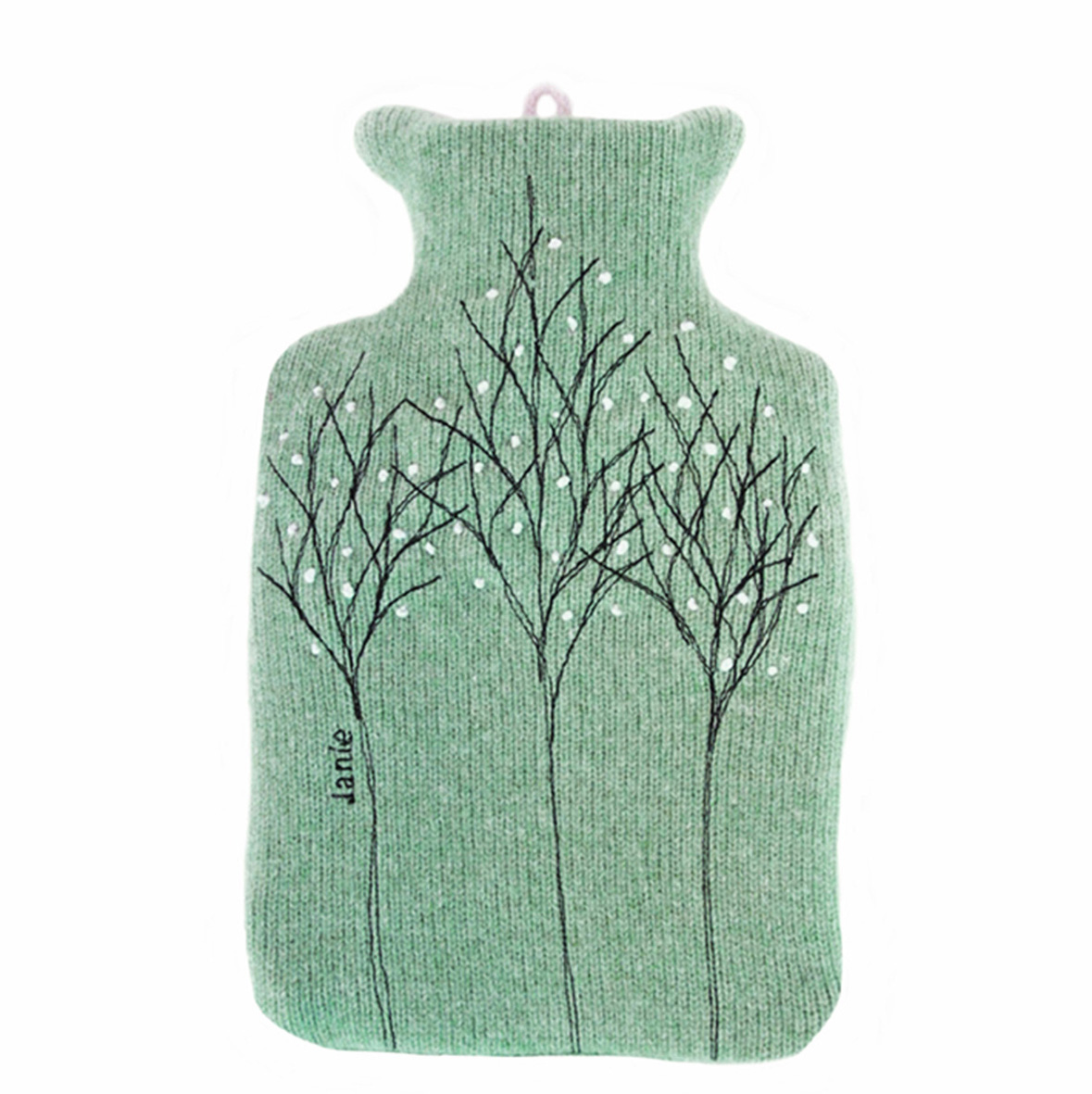 Treeline hot water bottle Jade green