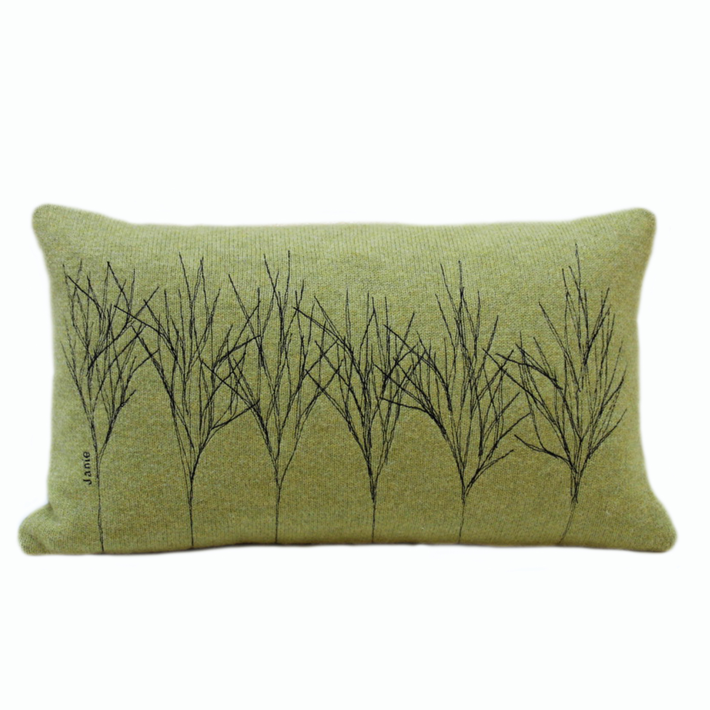 A Treeline cushion Citrus Green