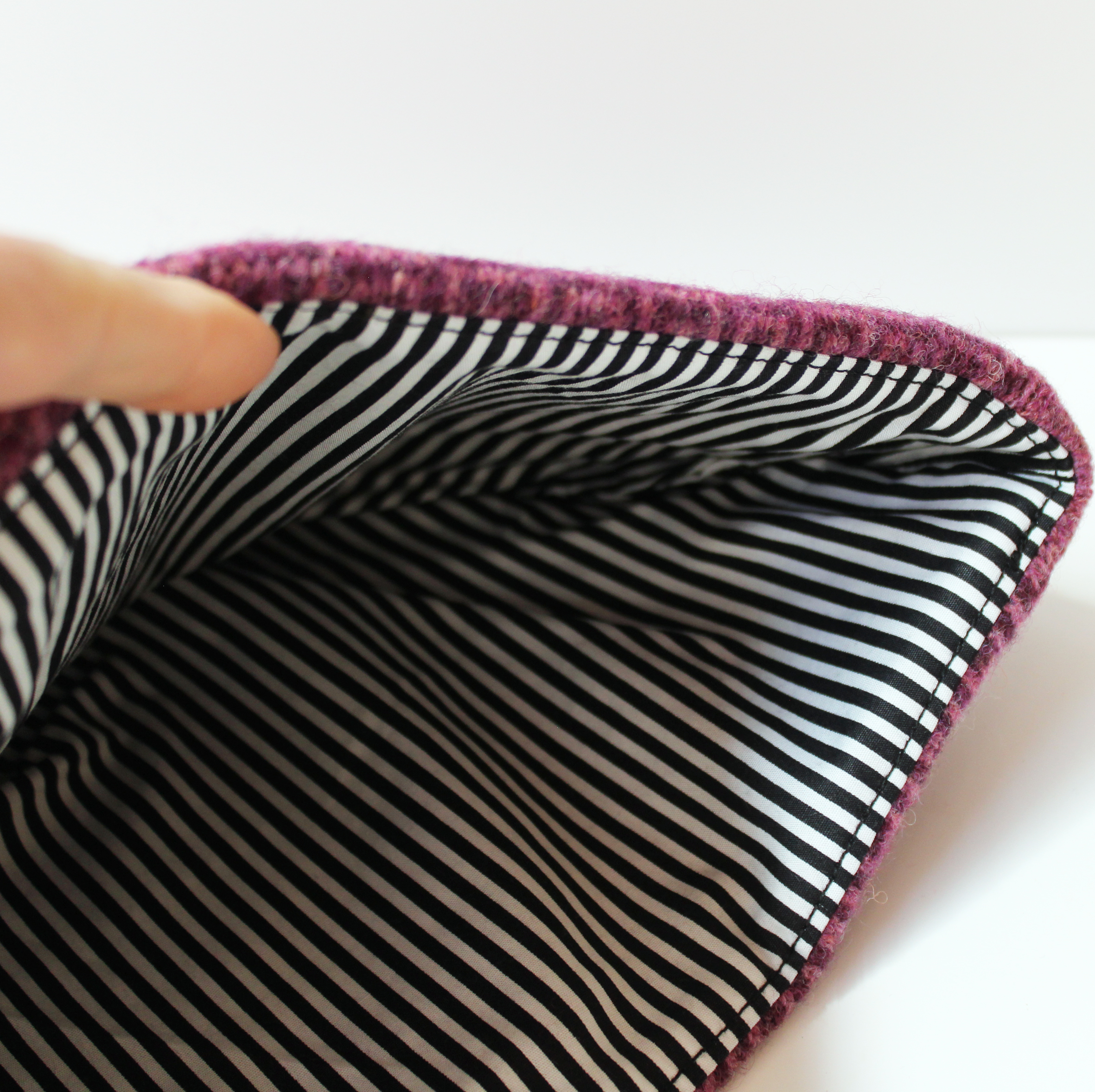 Dark Pink Squares patterned teapot cover - Image 3