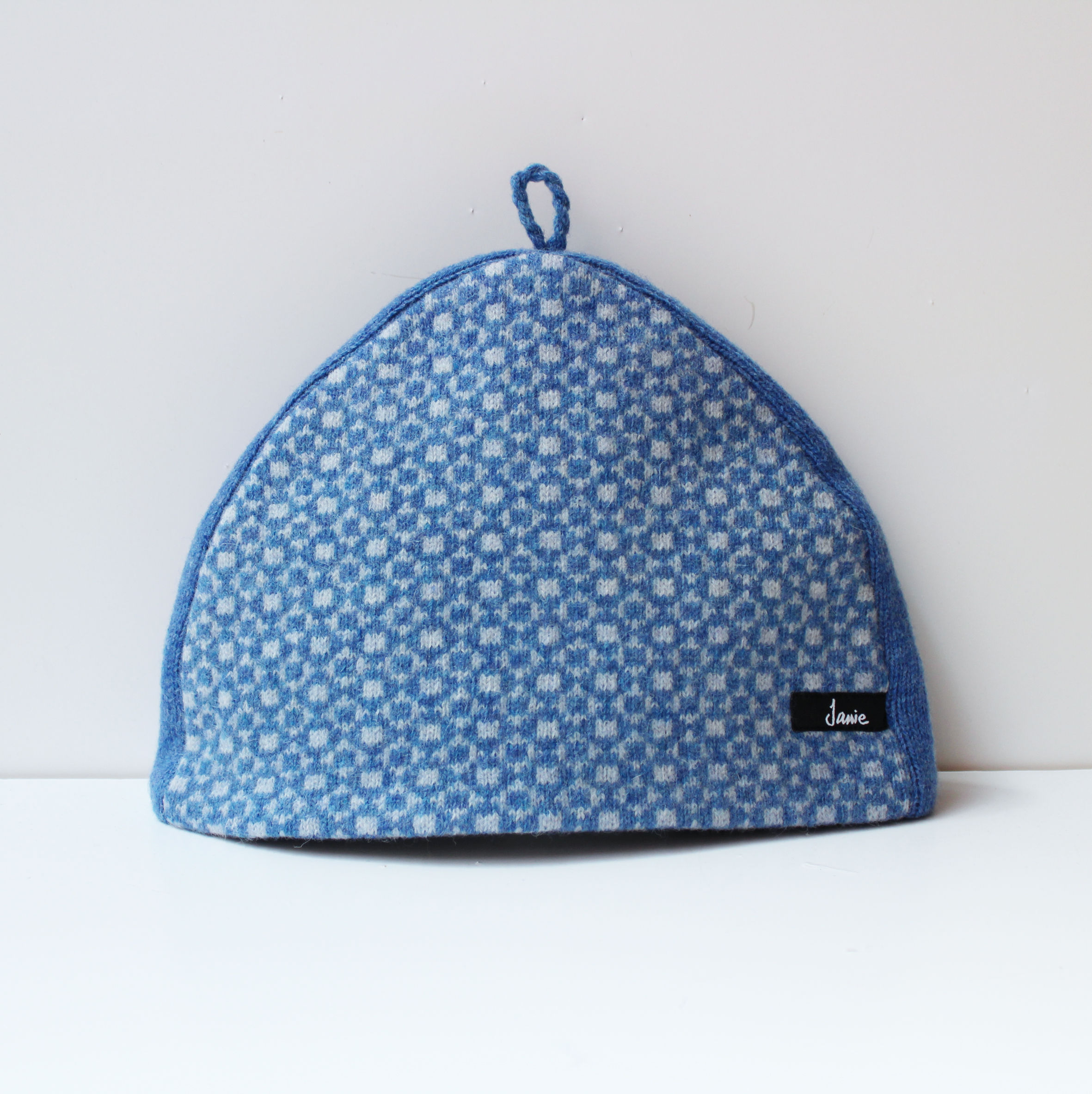 Blue geometric patterned teapot cover - Image 2