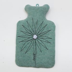 Daisy 1 L hot water bottle Jade green