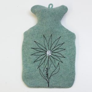 Daisy 500 ml hot water bottle Jade Green