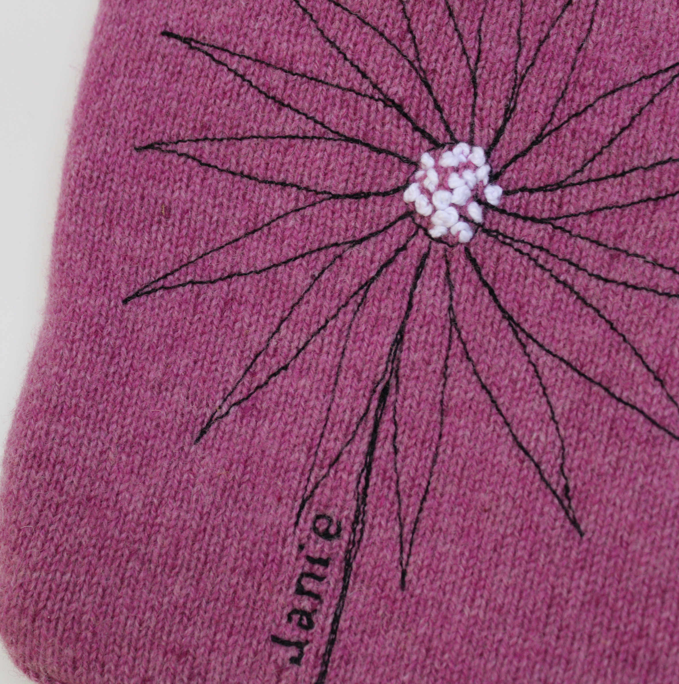 Daisy 500 ml hot water bottle Pink - Image 2