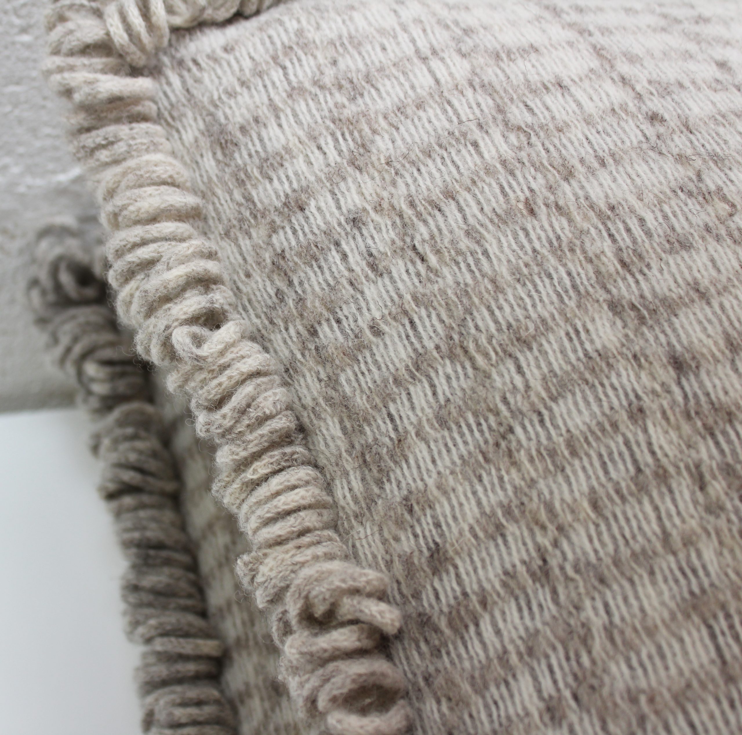 Cell patterned two tone Portland British wool cushion - Image 5