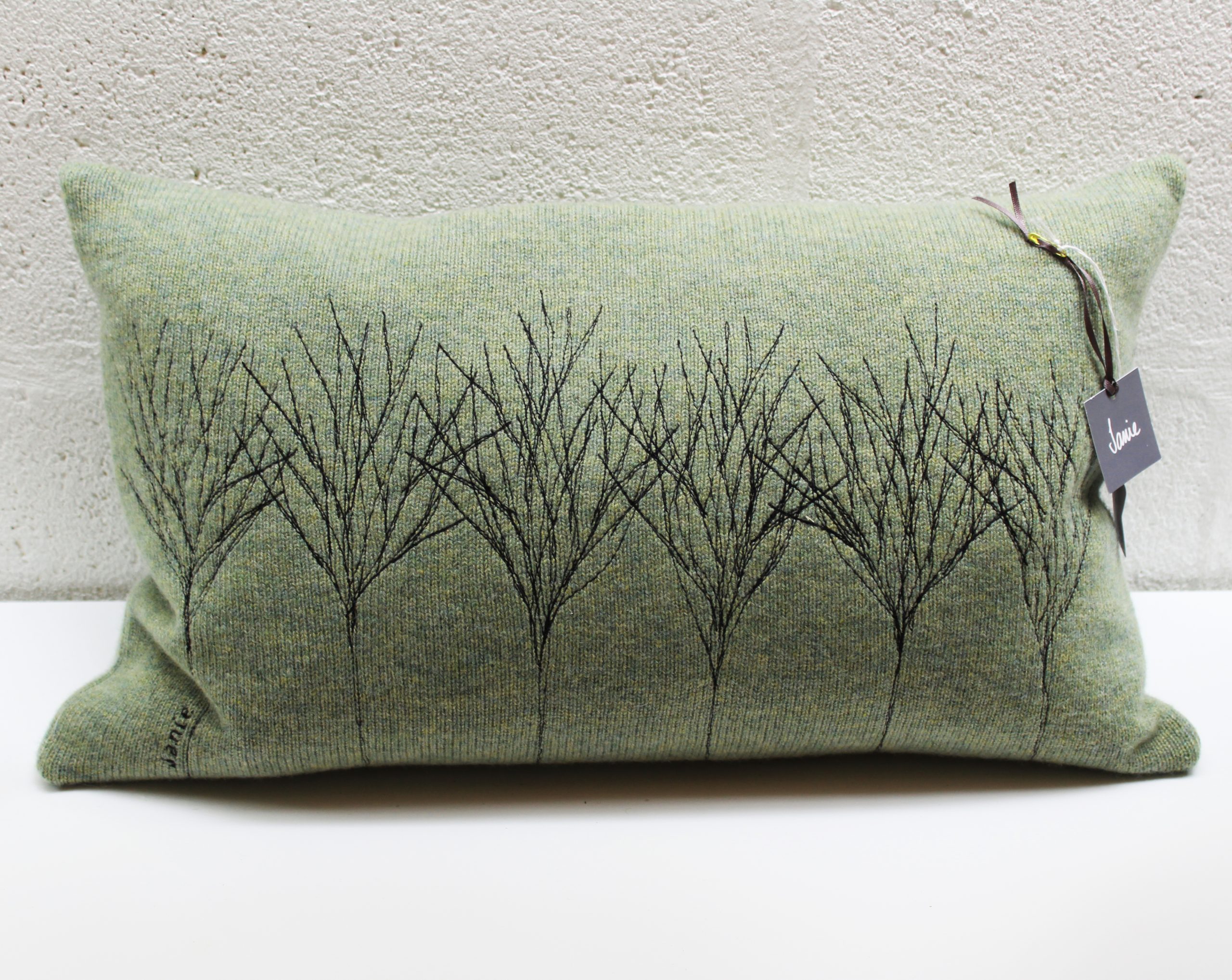A Treeline cushion Lime green