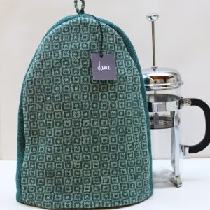 Squares  Marine Green Patterned  Cafetiere cover