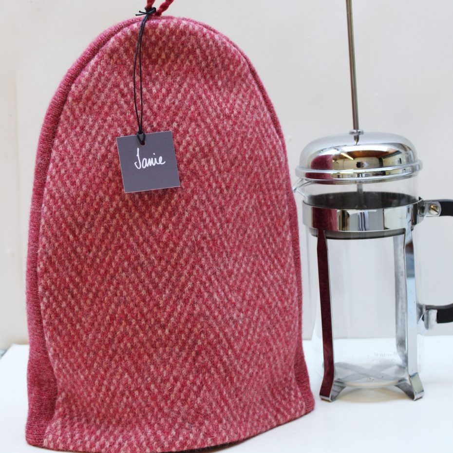 Herringbone Cafetiere froint pink