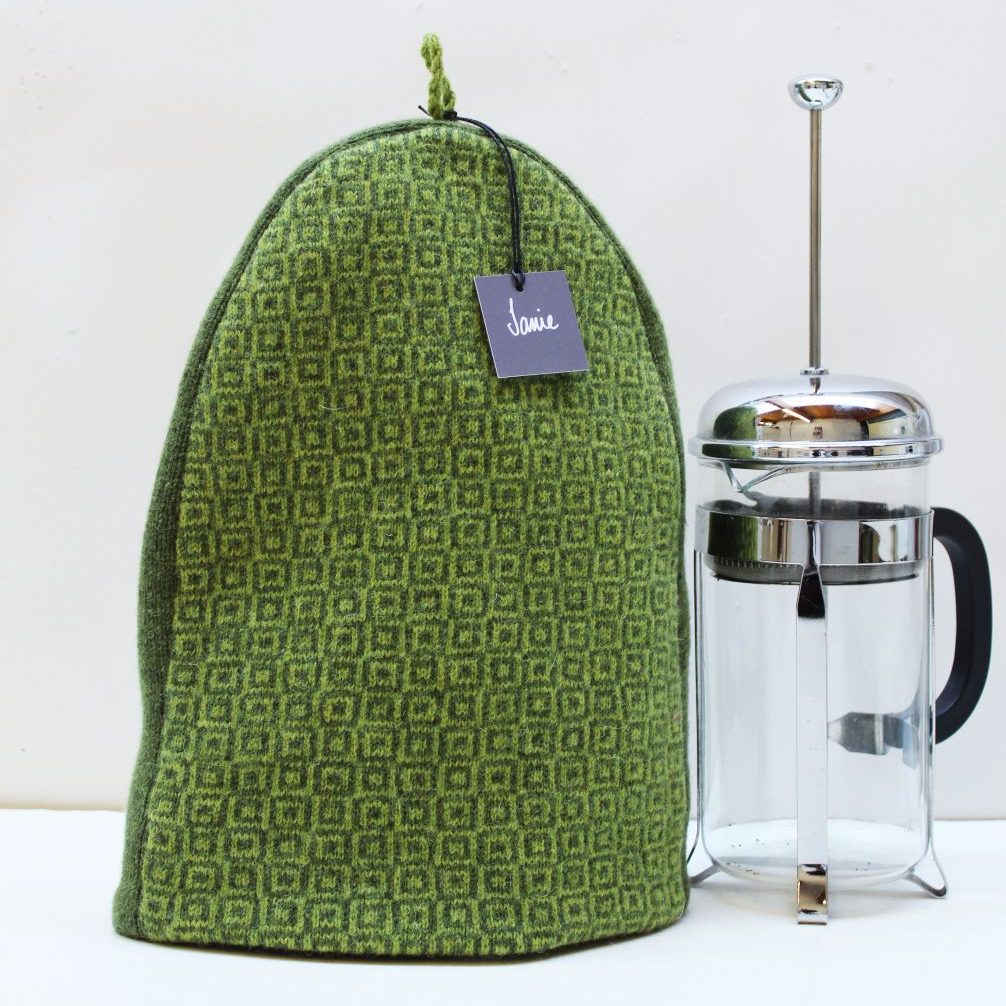 Squares cafeiere front green