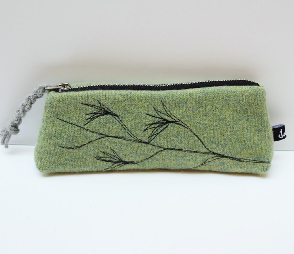 wildflower pencil case Lime Green – Janie Knitted Textiles
