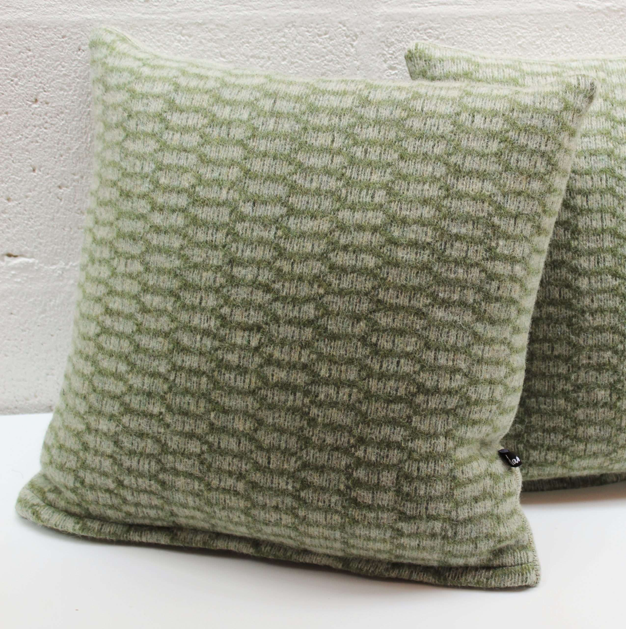 Two tone green cushion