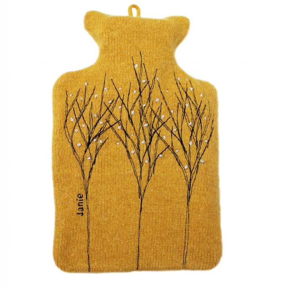 Gold hot water bottle