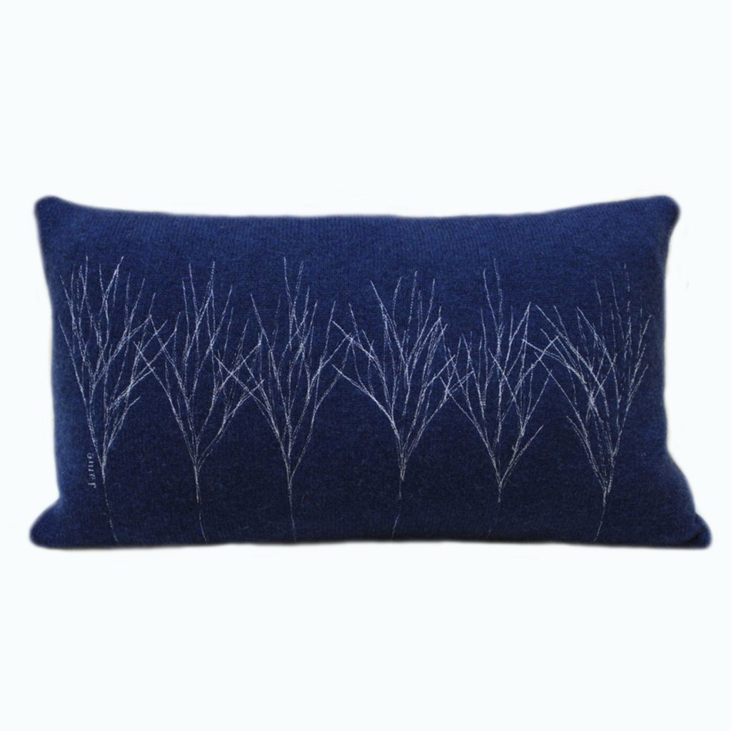 Treeline cushion indigo